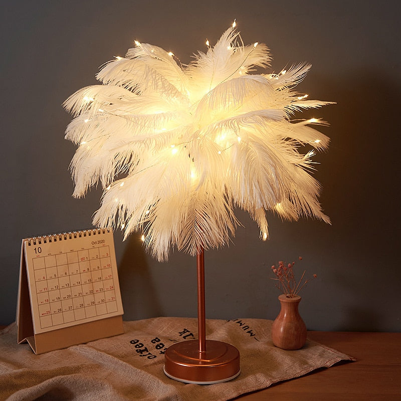 Creative Feather Table Lamp