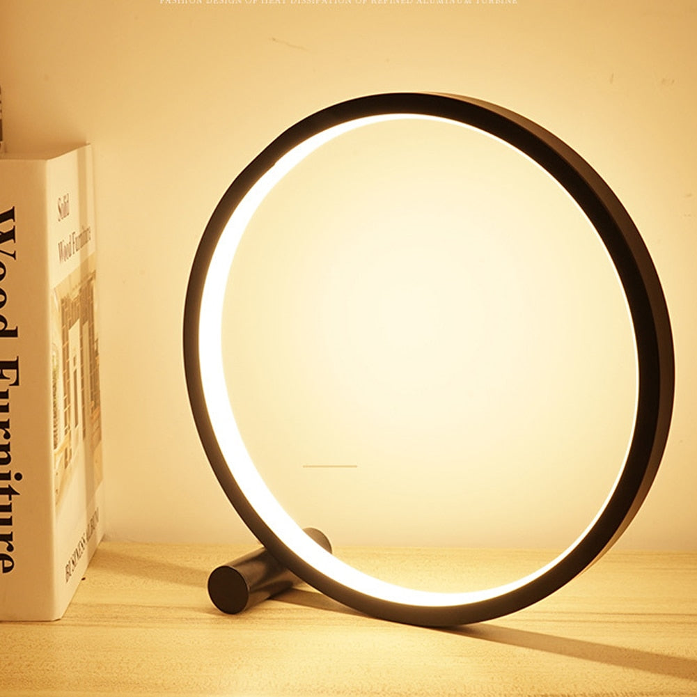 LED Table Lamp For Bedroom Circular