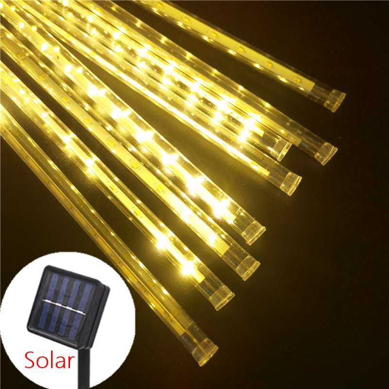 Solar LED Meteor Shower Light Holiday String Light