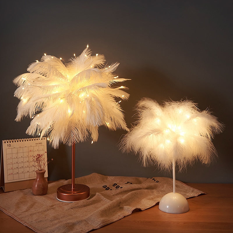 Creative Feather Table Lamp