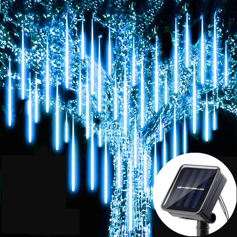 Solar LED Meteor Shower Light Holiday String Light