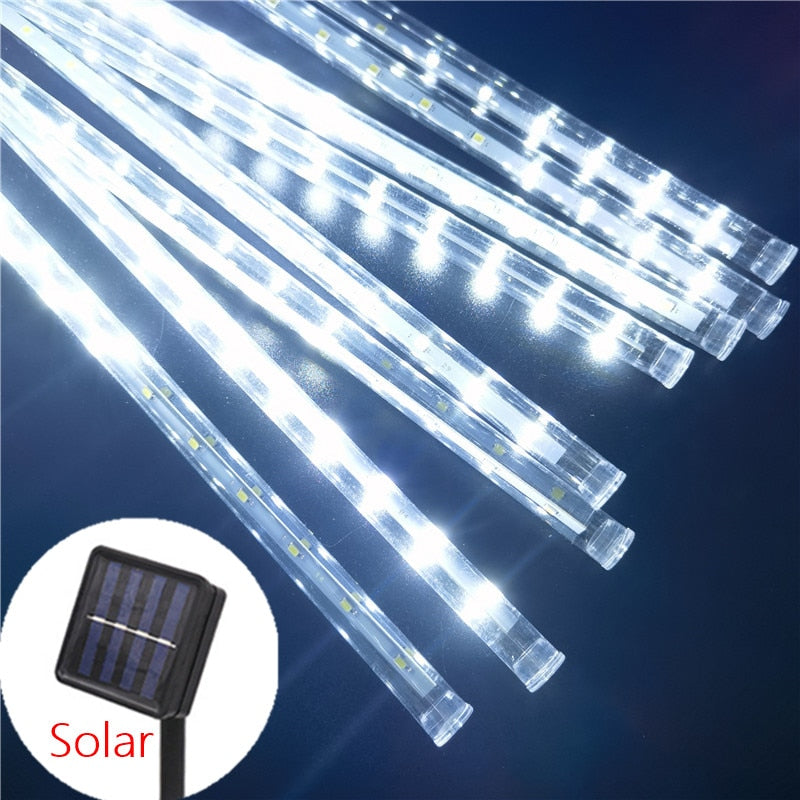 Solar LED Meteor Shower Light Holiday String Light