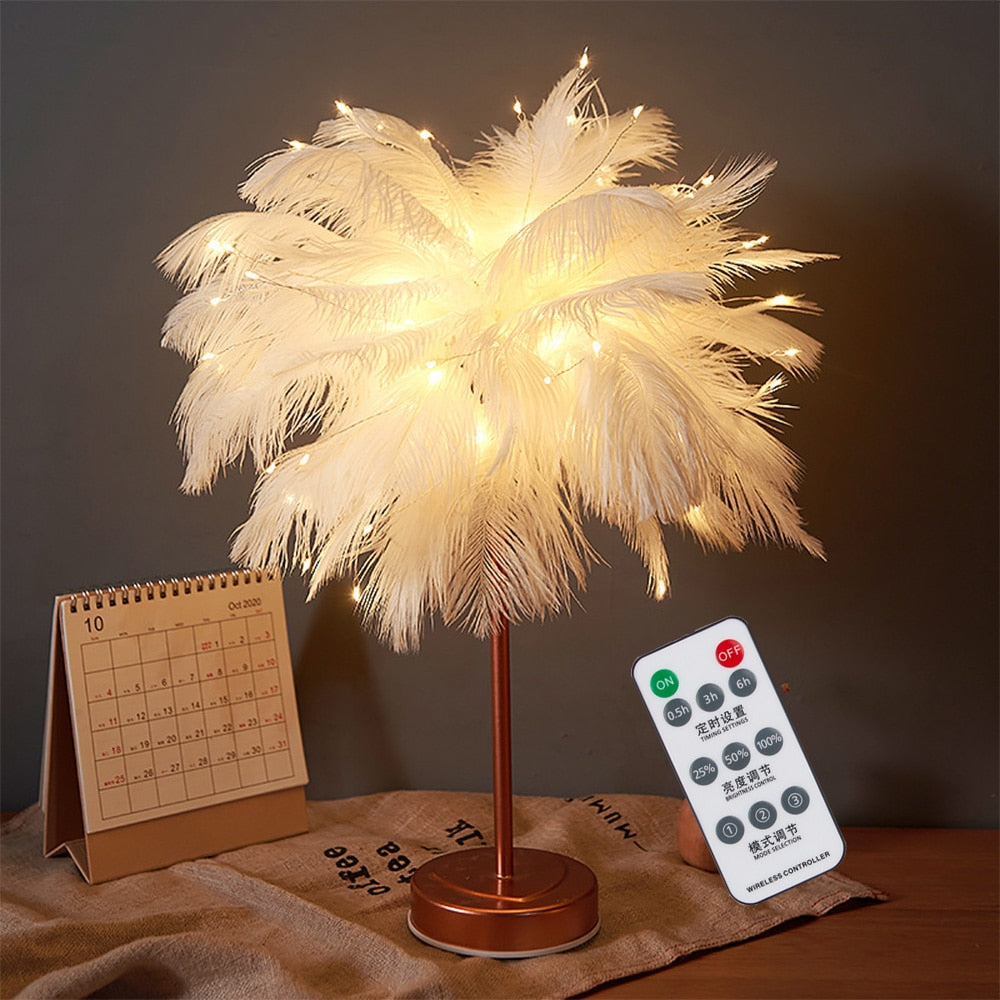 Creative Feather Table Lamp