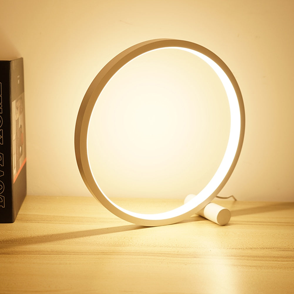 LED Table Lamp For Bedroom Circular