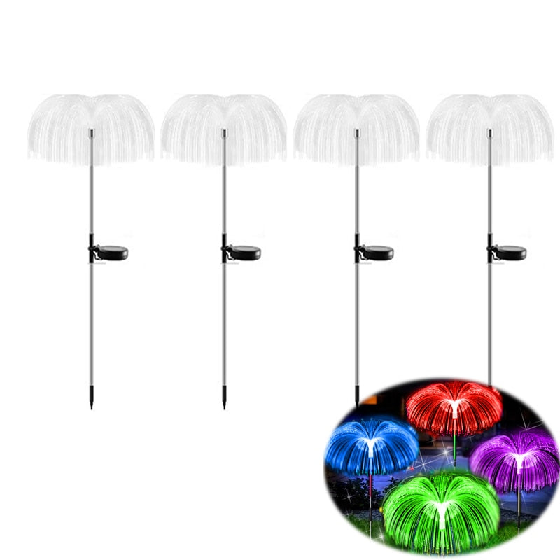 Outdoor Waterproof Fiber Optic Jellyfish Lawn Lights