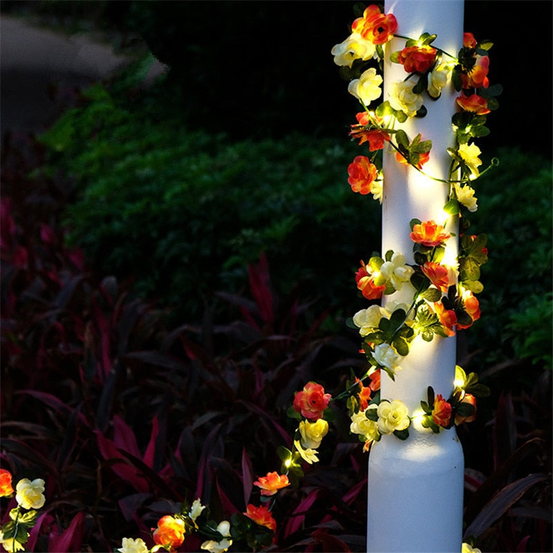 Flower Green Leaf String Lights