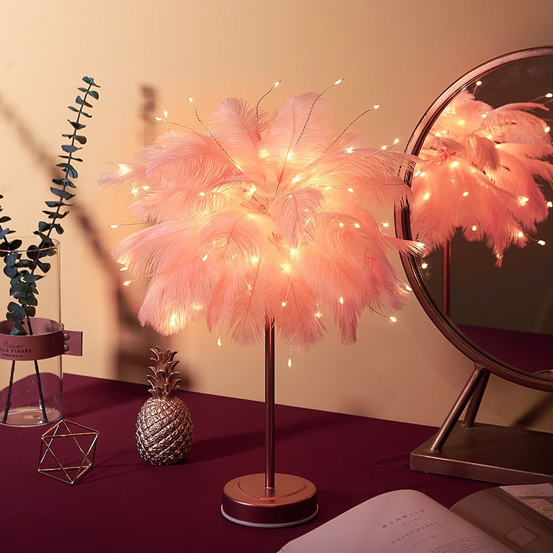 Creative Feather Table Lamp