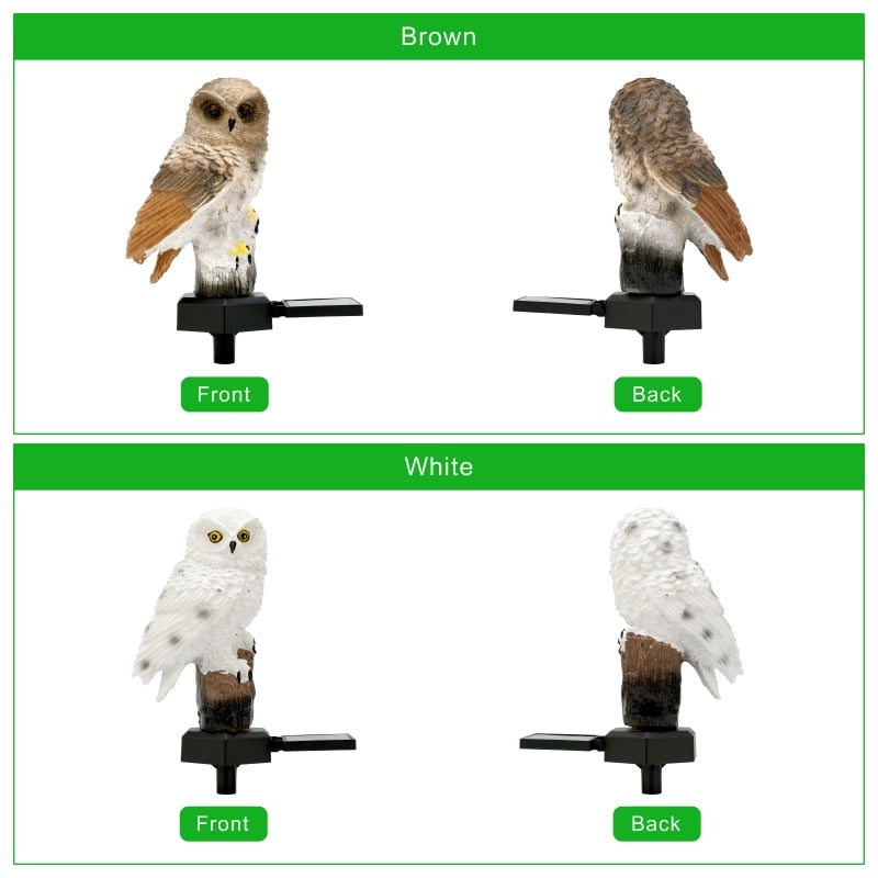 Solar Owl Garden Light Outdoor LED Lawn Lamp