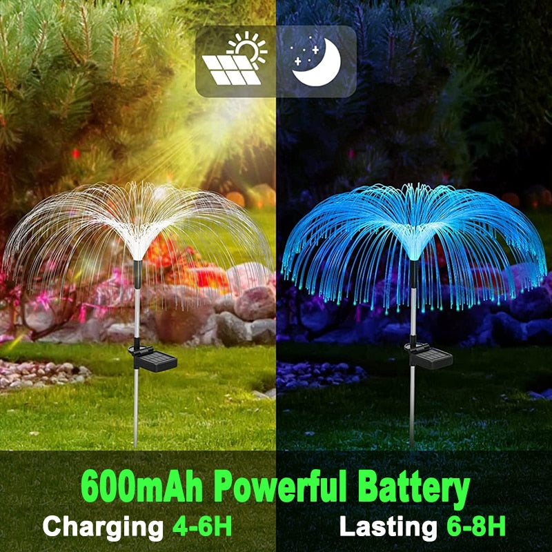 Outdoor Waterproof Fiber Optic Jellyfish Lawn Lights