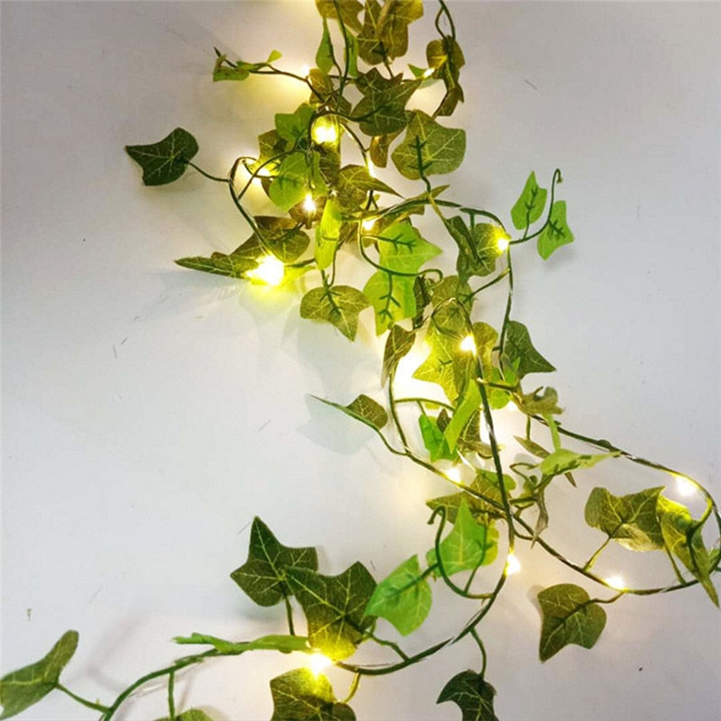 Flower Green Leaf String Lights