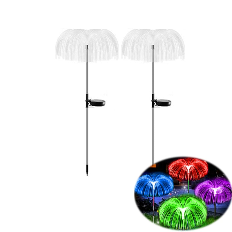 Outdoor Waterproof Fiber Optic Jellyfish Lawn Lights