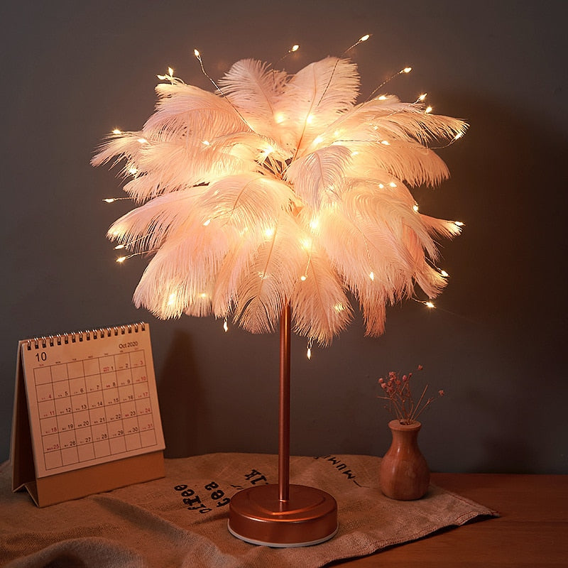 Creative Feather Table Lamp