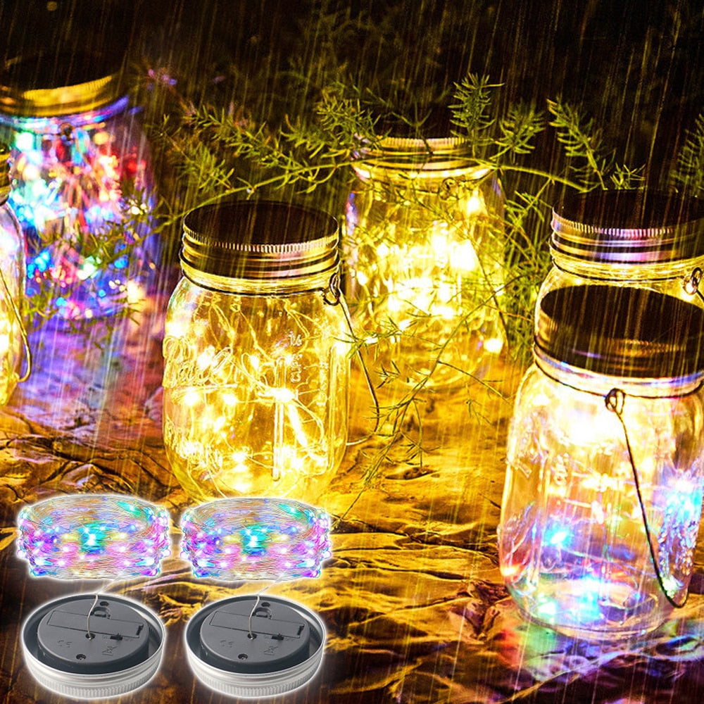 Solar Power Mason Jar Lid Lights