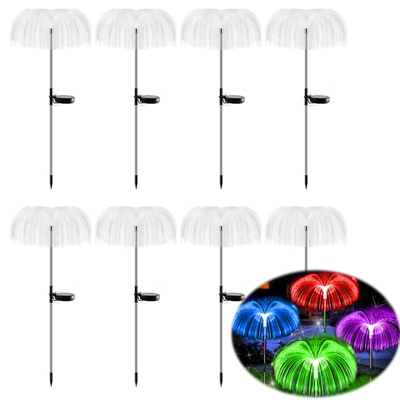 Outdoor Waterproof Fiber Optic Jellyfish Lawn Lights