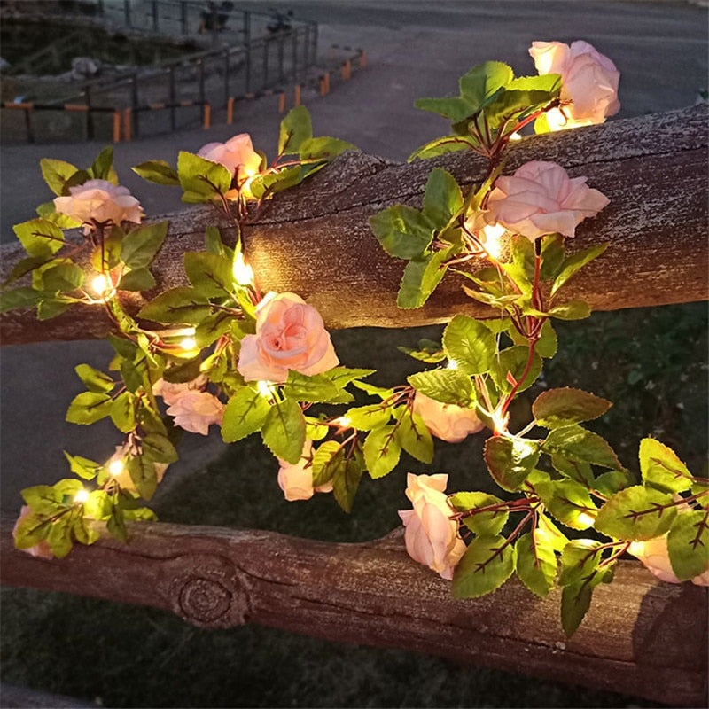 Flower Green Leaf String Lights