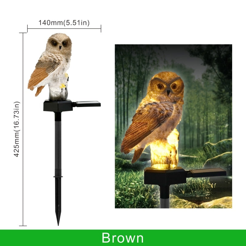 Solar Owl Garden Light Outdoor LED Lawn Lamp