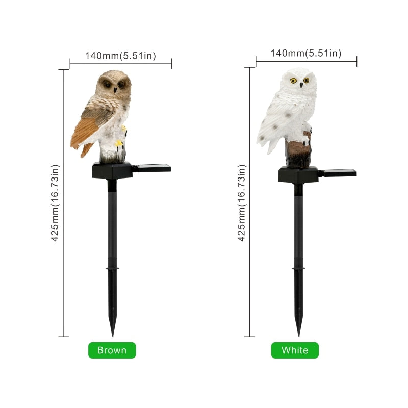 Solar Owl Garden Light Outdoor LED Lawn Lamp